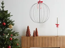 Udendørs hængende dekoration LED HOSFOS Kugle 42 cm Sølv