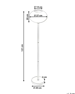 Udendørs solcelle LED-gulvlampe LUMBE Sort