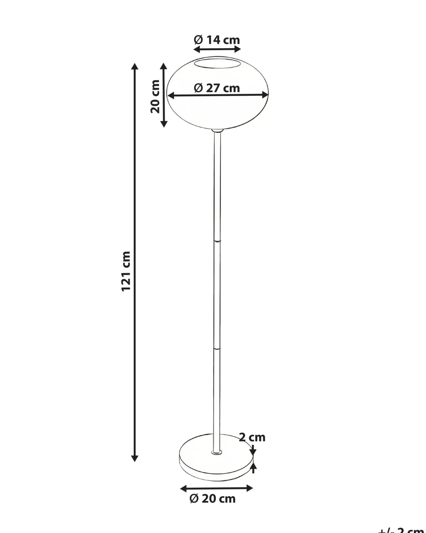 Udendørs solcelle LED-gulvlampe LUMBE Sort