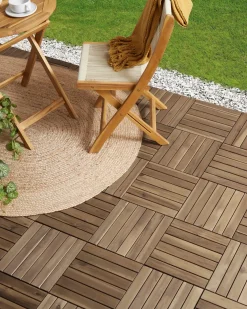 Udendørs gulvbelægning ACCETTURA Certificeret akacietræ Naturlig