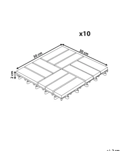 Udendørs gulvbelægning ACERENZA Certificeret akacietræ Grå