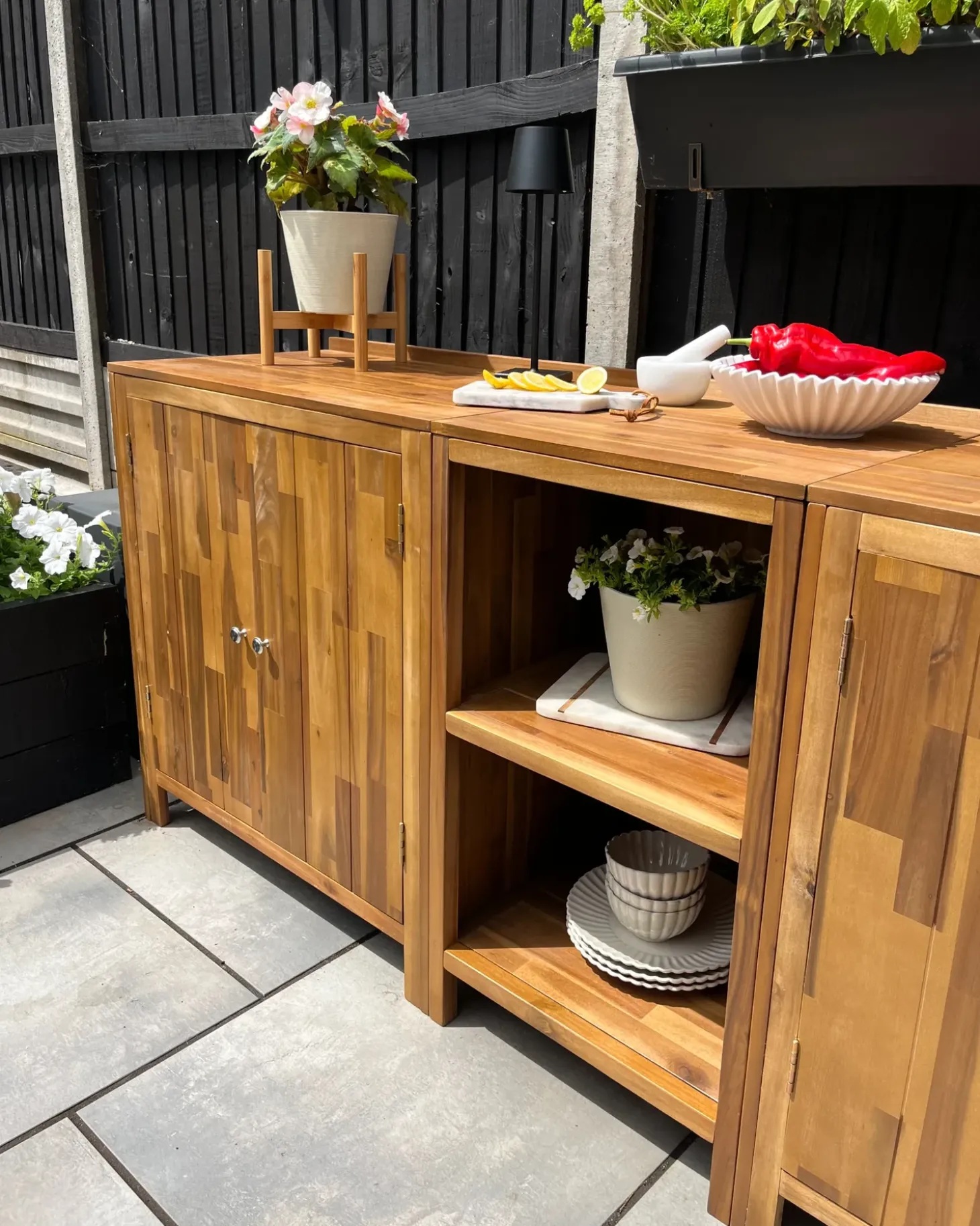 Udendørs køkkenkabinet VENOSA Brun Akacietræ