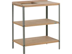 Udendørs køkkenø med håndvask IVREA Brun/sort Certificeret akacietræ