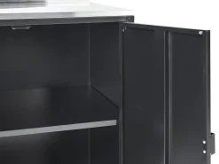 Udendørs køkkensæt i 2 dele med håndvask VILAMA Sort Metal