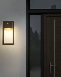 Udendørs LED-væglampe ELLIOT Med bevægelsessensor Sort