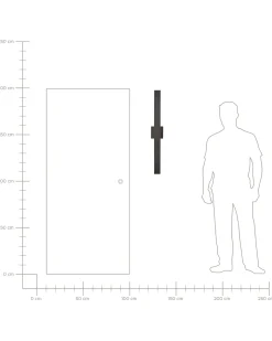 Udendørs LED-væglampe MELGAM Sort