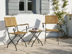Udendørs sidebord LASCARI 45 cm 45 cm Akacietræ Lysebrun