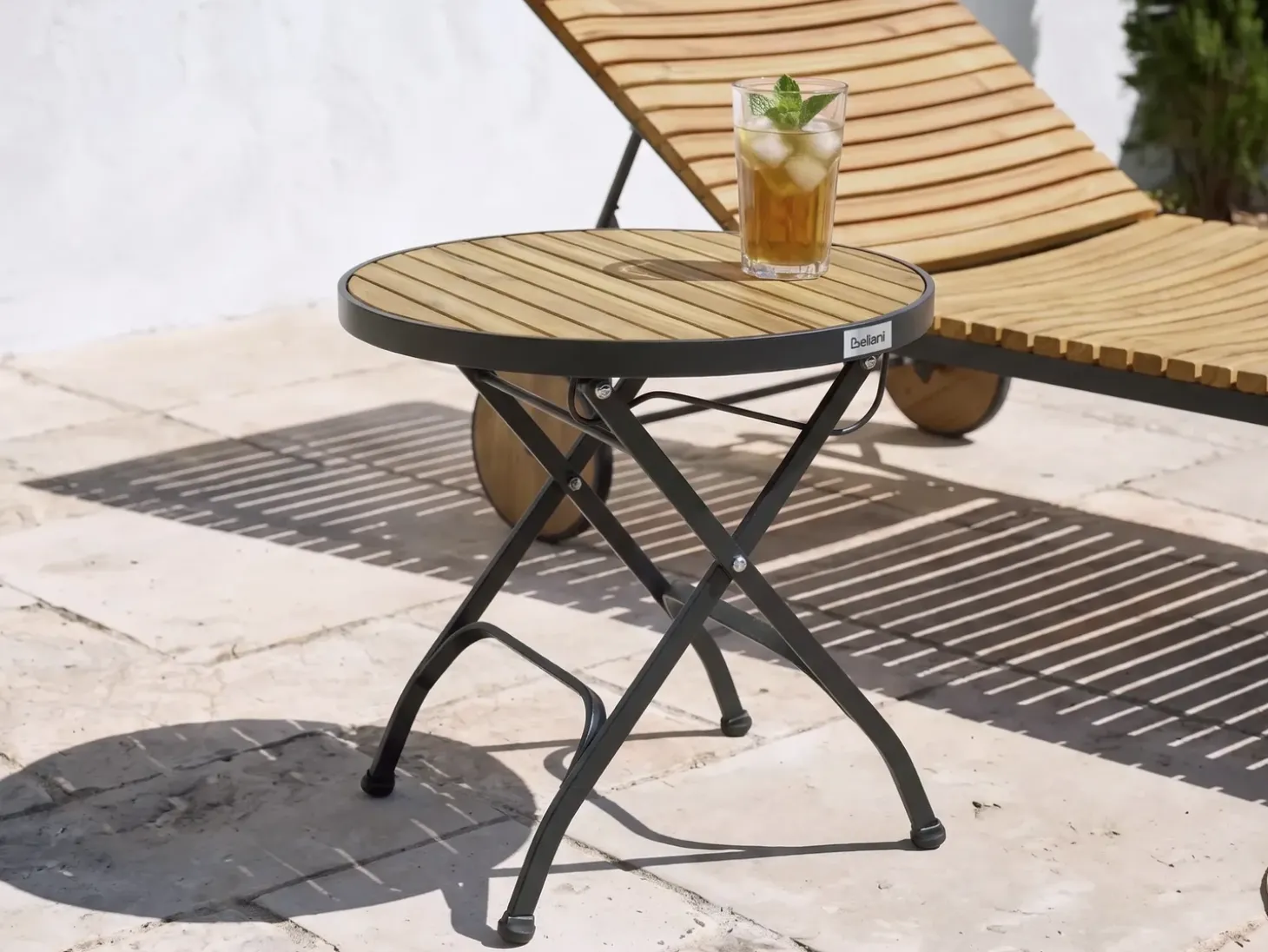 Udendørs sidebord LASCARI 45 cm 45 cm Akacietræ Lysebrun
