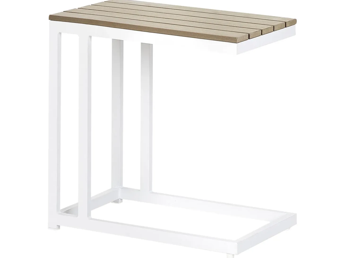 Udendørs sidebord MESSINA 60 cm 35 cm Hvid