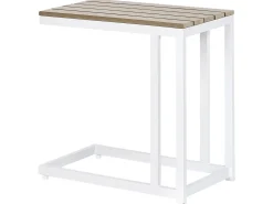 Udendørs sidebord MESSINA 60 cm 35 cm Hvid