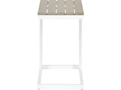 Udendørs sidebord MESSINA 60 cm 35 cm Hvid