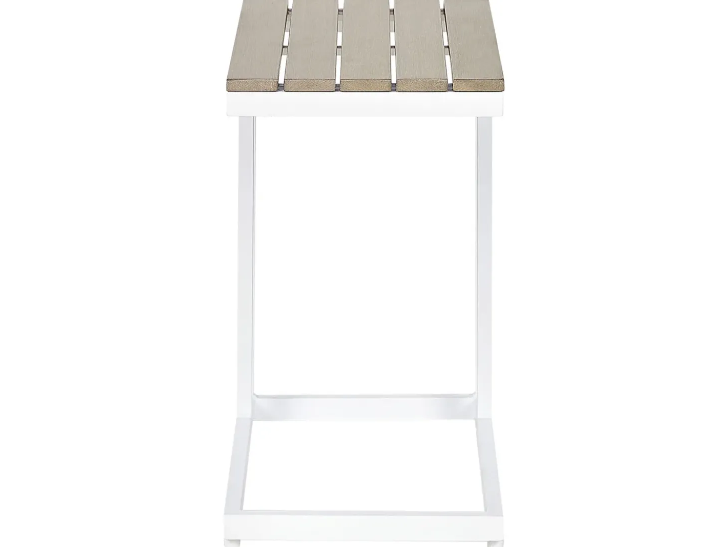 Udendørs sidebord MESSINA 60 cm 35 cm Hvid