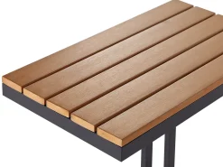 Udendørs sidebord MESSINA 60 cm 35 cm Sort