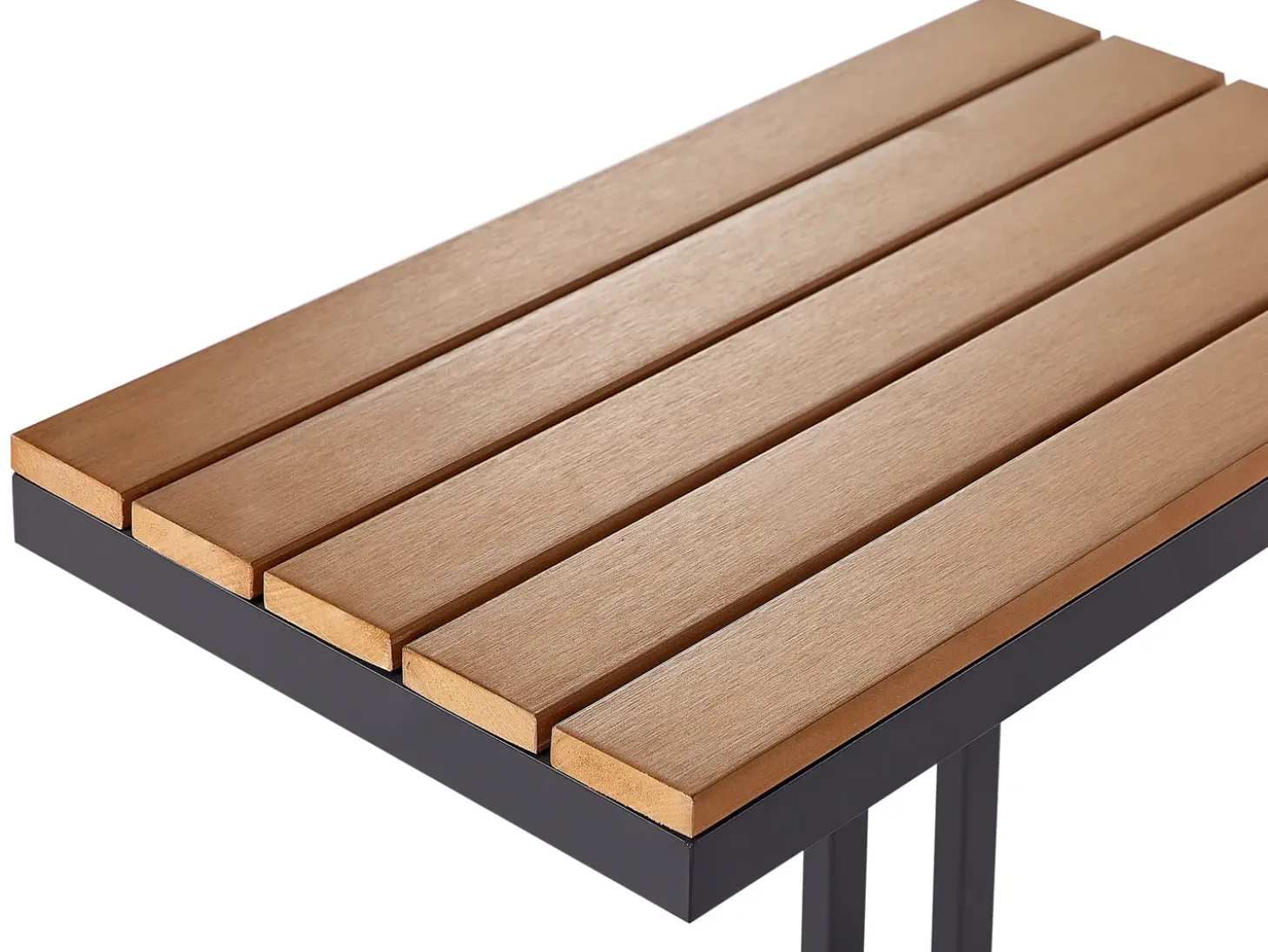 Udendørs sidebord MESSINA 60 cm 35 cm Sort