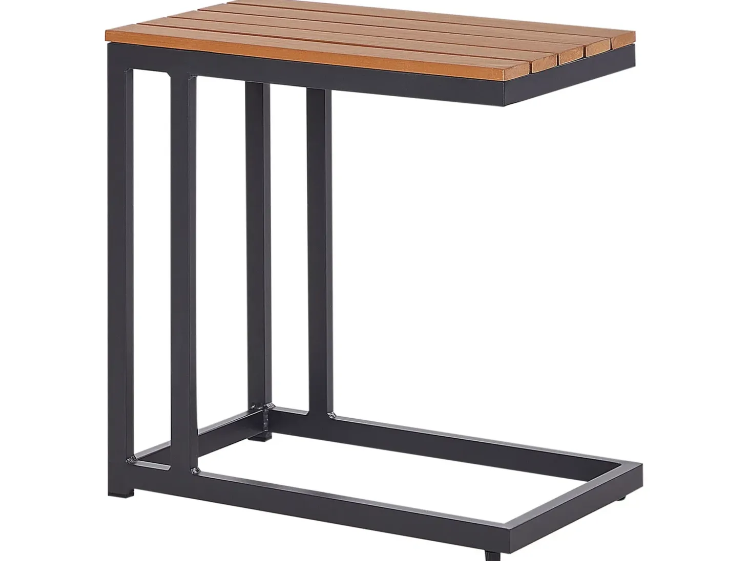 Udendørs sidebord MESSINA 60 cm 35 cm Sort