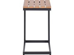 Udendørs sidebord MESSINA 60 cm 35 cm Sort