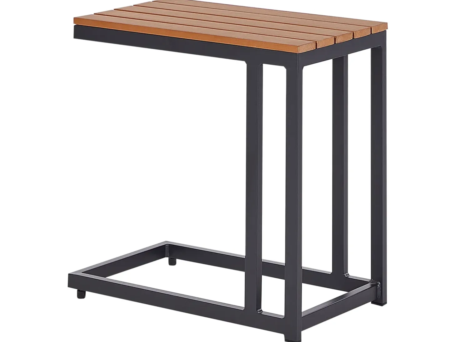 Udendørs sidebord MESSINA 60 cm 35 cm Sort