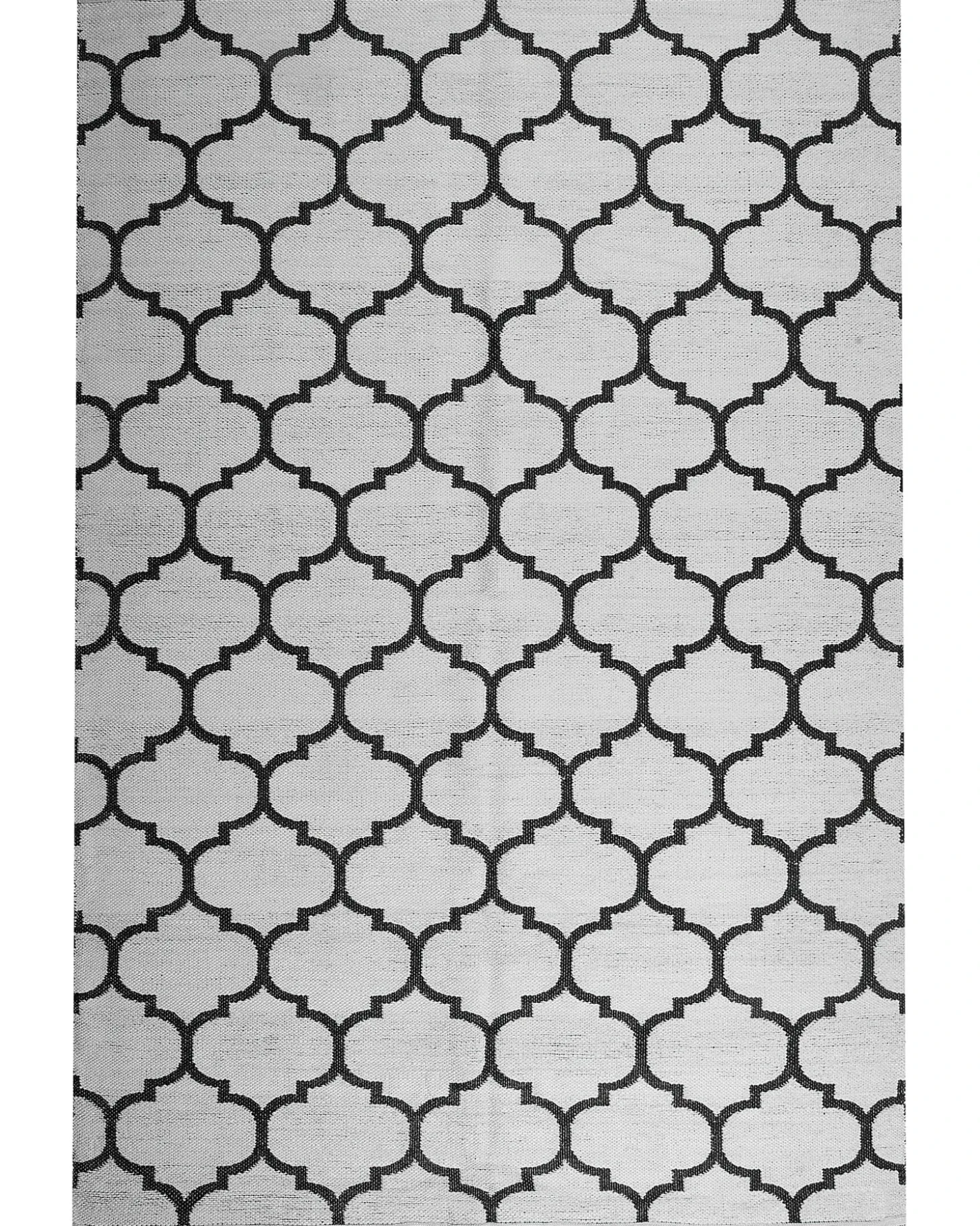 Udendørstæppe ALADANA Sort/hvid 140 x 200 cm Kan vendes