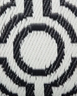 Udendørstæppe BIDAR Sort 90 x 180 cm Kan vendes