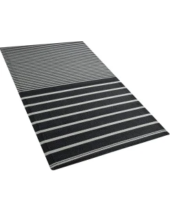 Udendørstæppe HALDIA Sort 90 x 180 cm