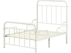 Udtrækkelig børneseng Metal ANAIS 90 x 200 cm Cremehvid