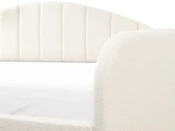 Udtræksseng Boucle EYBURIE 90 x 200 cm Lys Beige