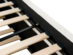 Udtræksseng Boucle GASSIN 90 x 200 cm Cremehvid