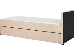 Udtræksseng Boucle MARMANDE 80 x 200 cm Ferskenagtig lyserød