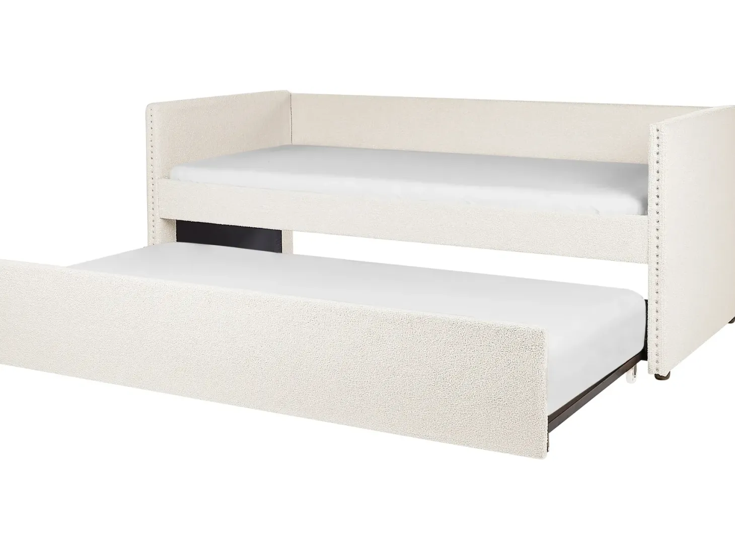 Udtræksseng Boucle TROYES 90 x 200 cm Lys Beige