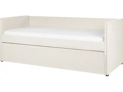Udtræksseng Boucle TROYES 90 x 200 cm Lys Beige