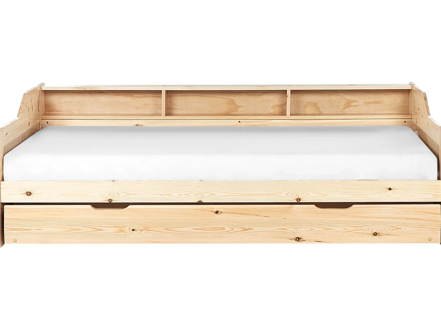 Udtræksseng Fyretræ EDERN 90 x 200 cm Lysebrun