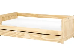 Udtræksseng Fyretræ GRAVELINES 90 x 200 cm Lysebrun