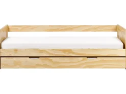 Udtræksseng Fyretræ GRAVELINES 90 x 200 cm Lysebrun