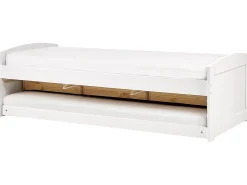 Udtræksseng Fyretræ PETIVILLE 90 x 200 cm Hvid