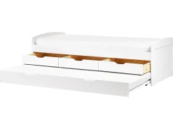 Udtræksseng Fyretræ PETIVILLE 90 x 200 cm Hvid