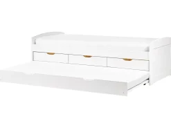 Udtræksseng Fyretræ PETIVILLE 90 x 200 cm Hvid