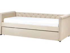 Udtræksseng LIBOURNE 90 x 200 cm Beige