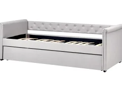 Udtræksseng LIBOURNE 90 x 200 cm Lysegrå