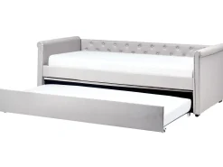 Udtræksseng LIBOURNE 90 x 200 cm Lysegrå