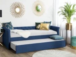 Udtræksseng LIBOURNE 80 x 200 cm Navy Blå