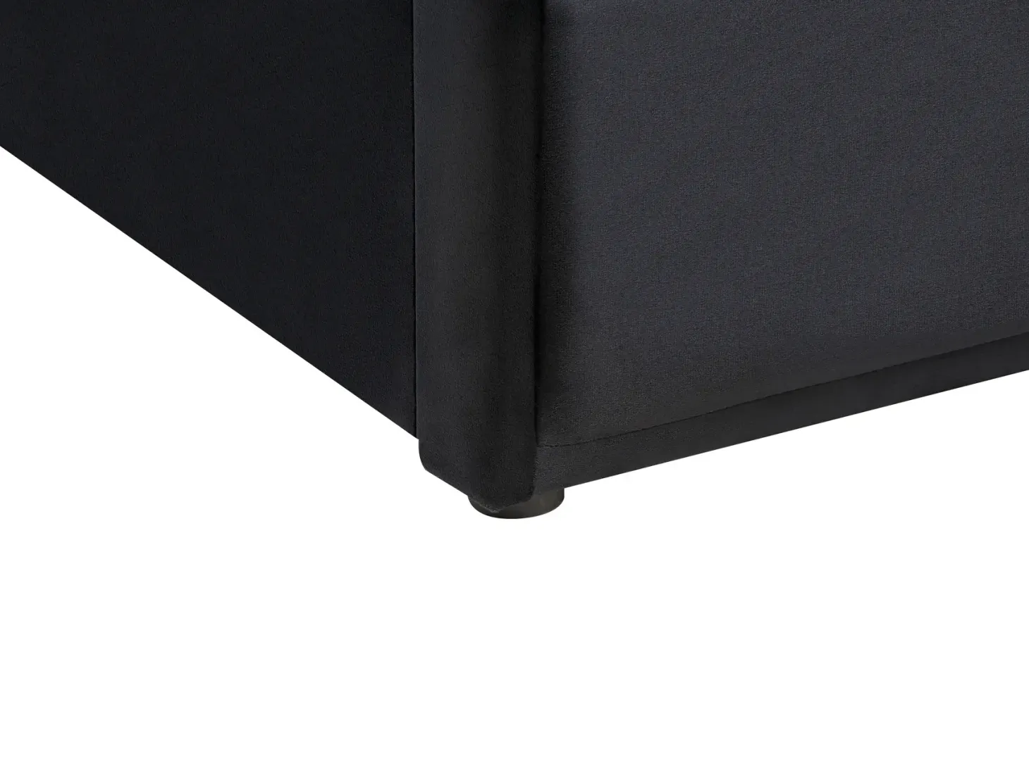 Udtræksseng Velour CHAVONNE 90 x 200 cm Sort