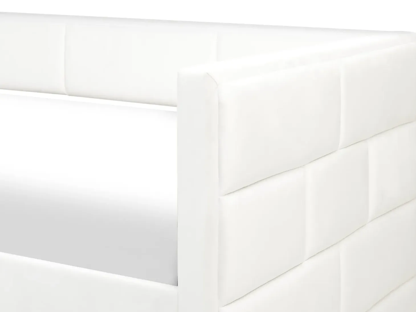 Udtræksseng Velour CHAVONNE 90 x 200 cm Cremehvid