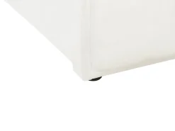 Udtræksseng Velour CHAVONNE 90 x 200 cm Cremehvid