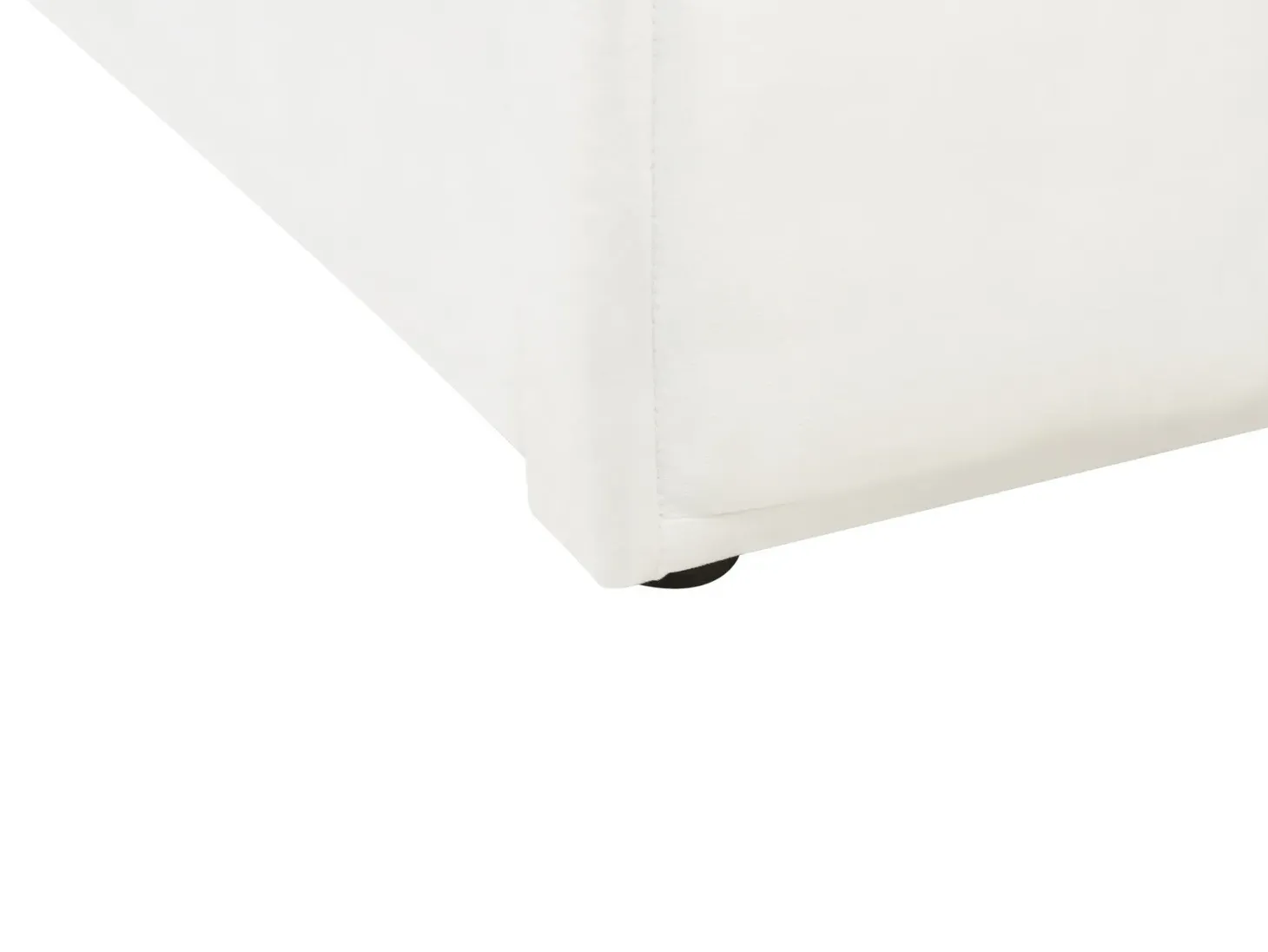 Udtræksseng Velour CHAVONNE 90 x 200 cm Cremehvid