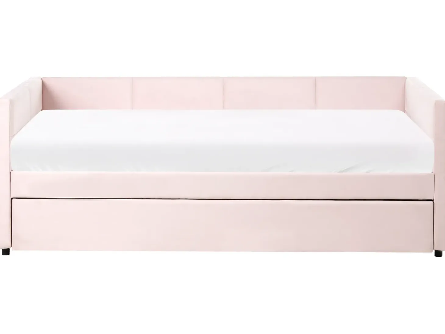 Udtræksseng Velour CHAVONNE 90 x 200 cm Lyserød