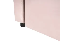Udtræksseng Velour CHAVONNE 90 x 200 cm Lyserød