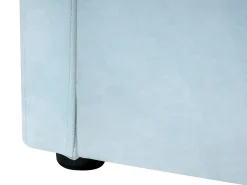 Udtræksseng Velour EYBURIE 90 x 200 cm Himmelblå