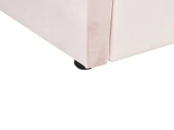 Udtræksseng Velour EYBURIE 90 x 200 cm Pastellrosa