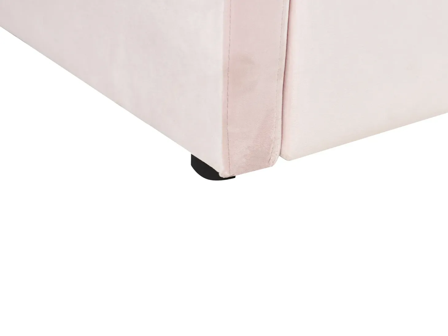 Udtræksseng Velour EYBURIE 90 x 200 cm Pastellrosa