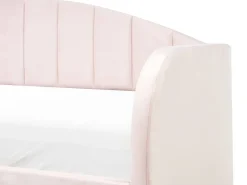 Udtræksseng Velour EYBURIE 90 x 200 cm Pastellrosa